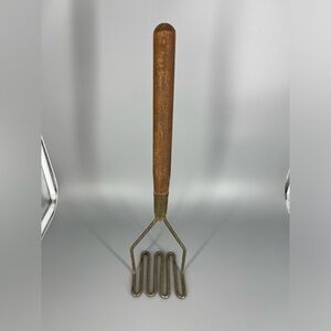 Vintage Masher - XL  17 1/4” Long - Wood Handle 1950-60’s - Farmhouse Utensil